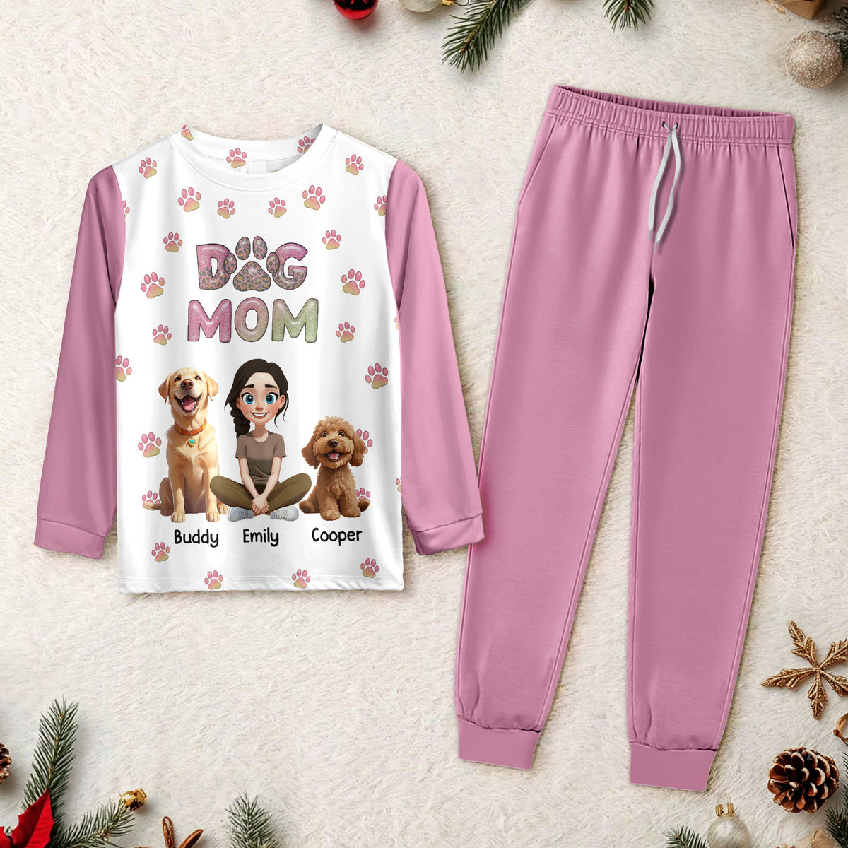 Personalized Dog Mom Sleepwear Custom Dog 3D Sleepwear CH07 899128