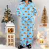 Custom Dog Photo Cute Plaid Pajamas, Personalized Pet Holiday Sleepwear CH07 180878