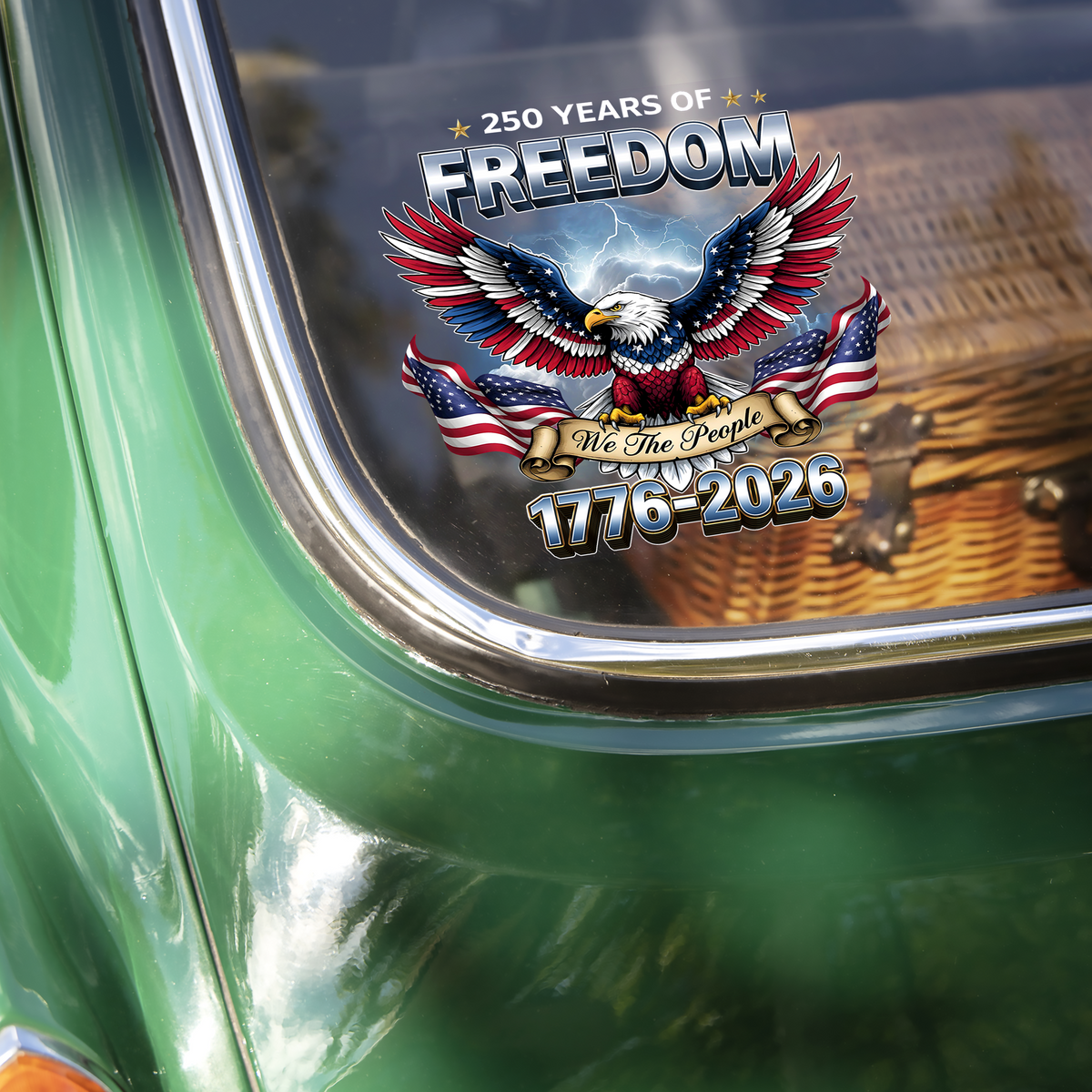 Flag Vintage 250 Years American 1776 2026 250th USA Birthday Car Window Decal Sticker HA75 920176
