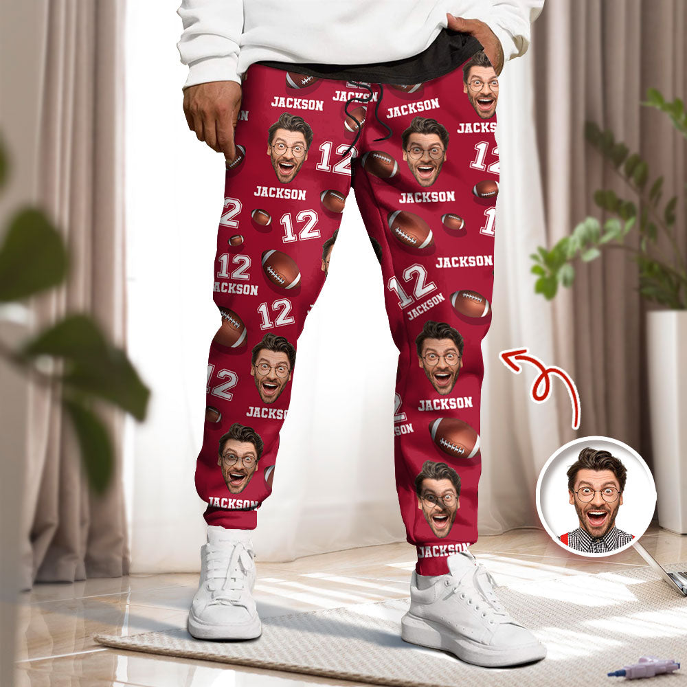 Custom Photo, Name And Number Sweatpants Christmas Gift For Football Lovers CH07 899482