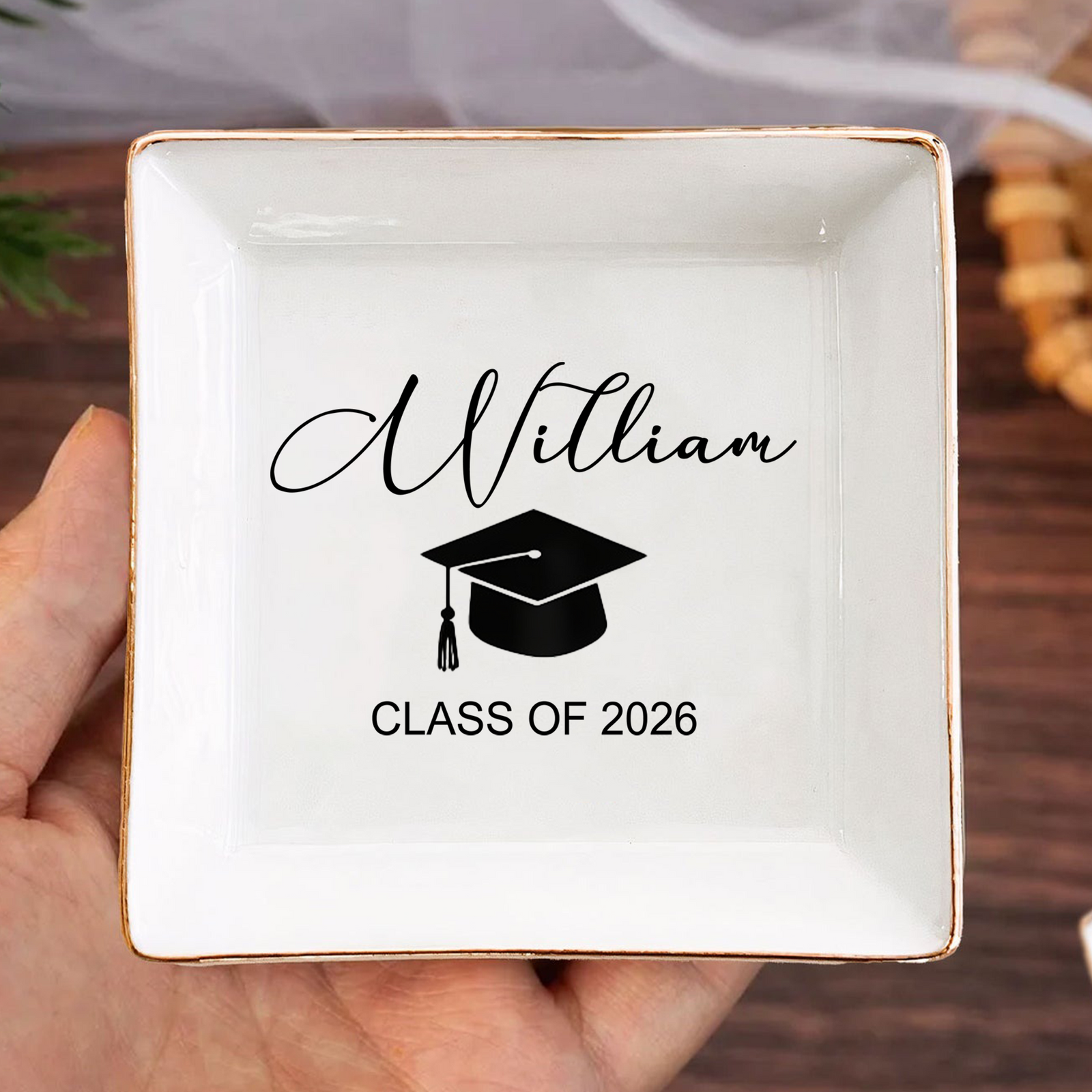 Custom Name Class Of 2026 Ring Dish TH10 898595