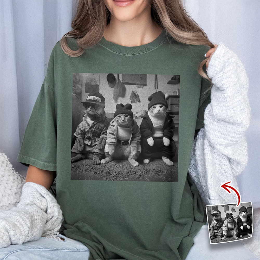Custom Photo Funny Cat Gang Comfort Shirt For Cat Lovers TH10 896149