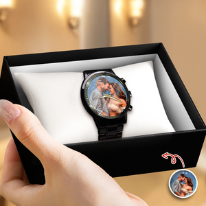 Custom Couple Photo Men's Wrist Watch Gift For Boyfriend, Husband TH10 898451