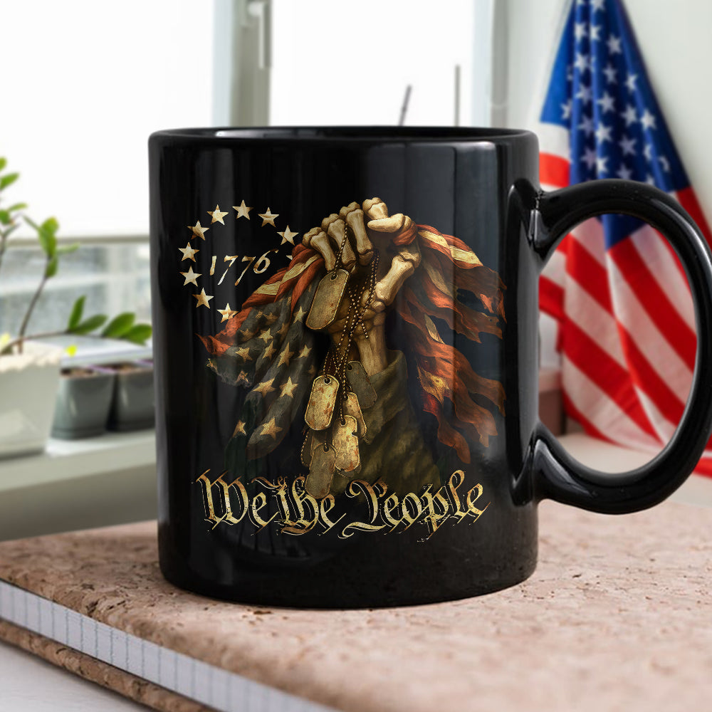 We The People 1776 Patriotic Black Mug HA75 898930