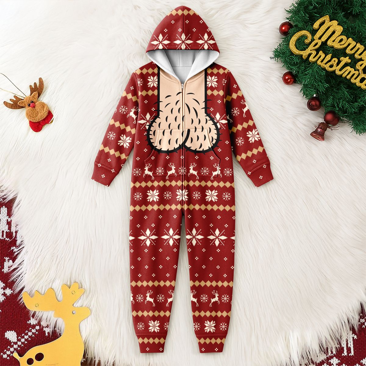 Personalized Cockmas Holiday Onesie Pajamas Merry Cockmas Gift For Him HO82 903672