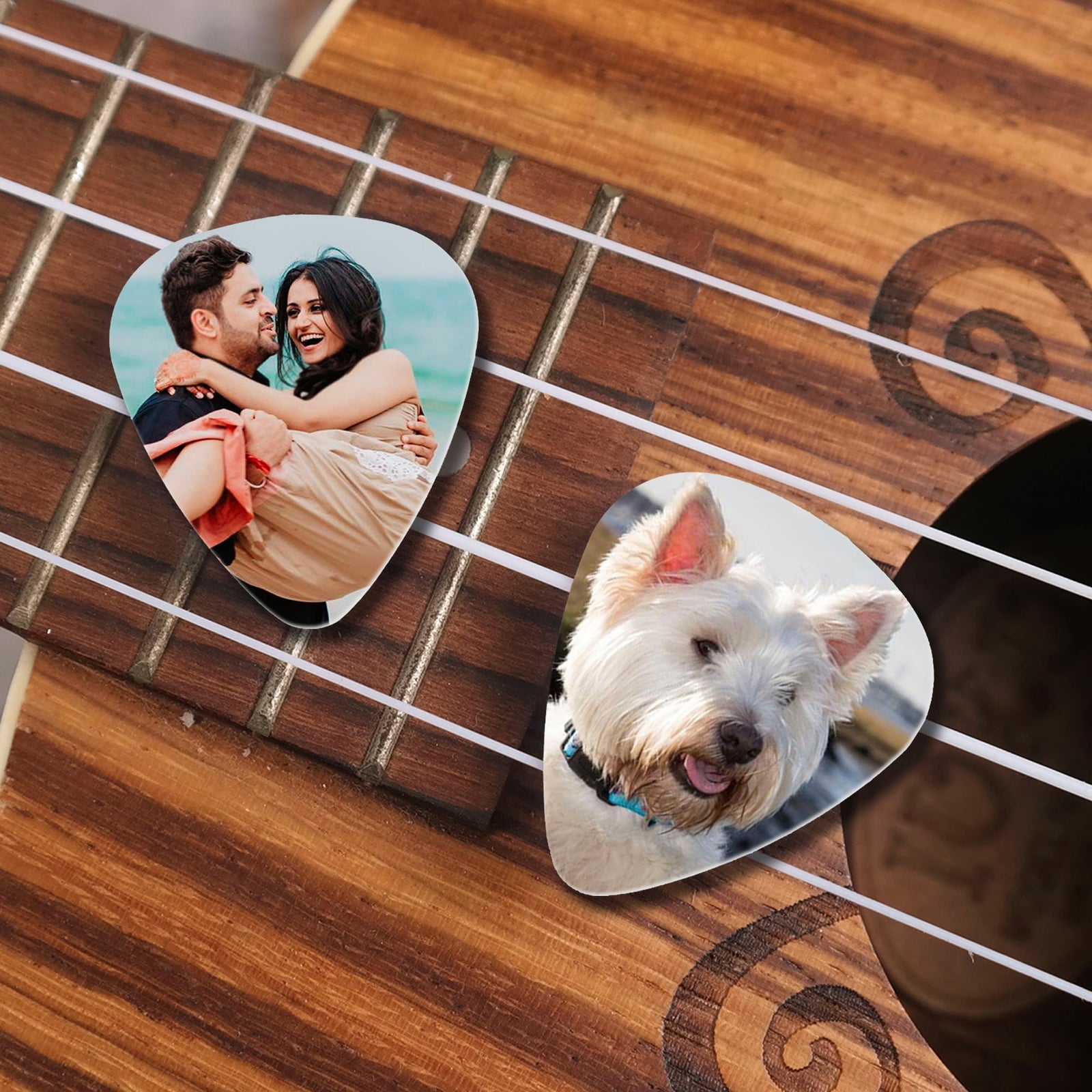 Custom Photo Wooden Guitar Picks With Case, Box Guitar Player Gift For Him Boyfriend Dad Husband LM32 897495