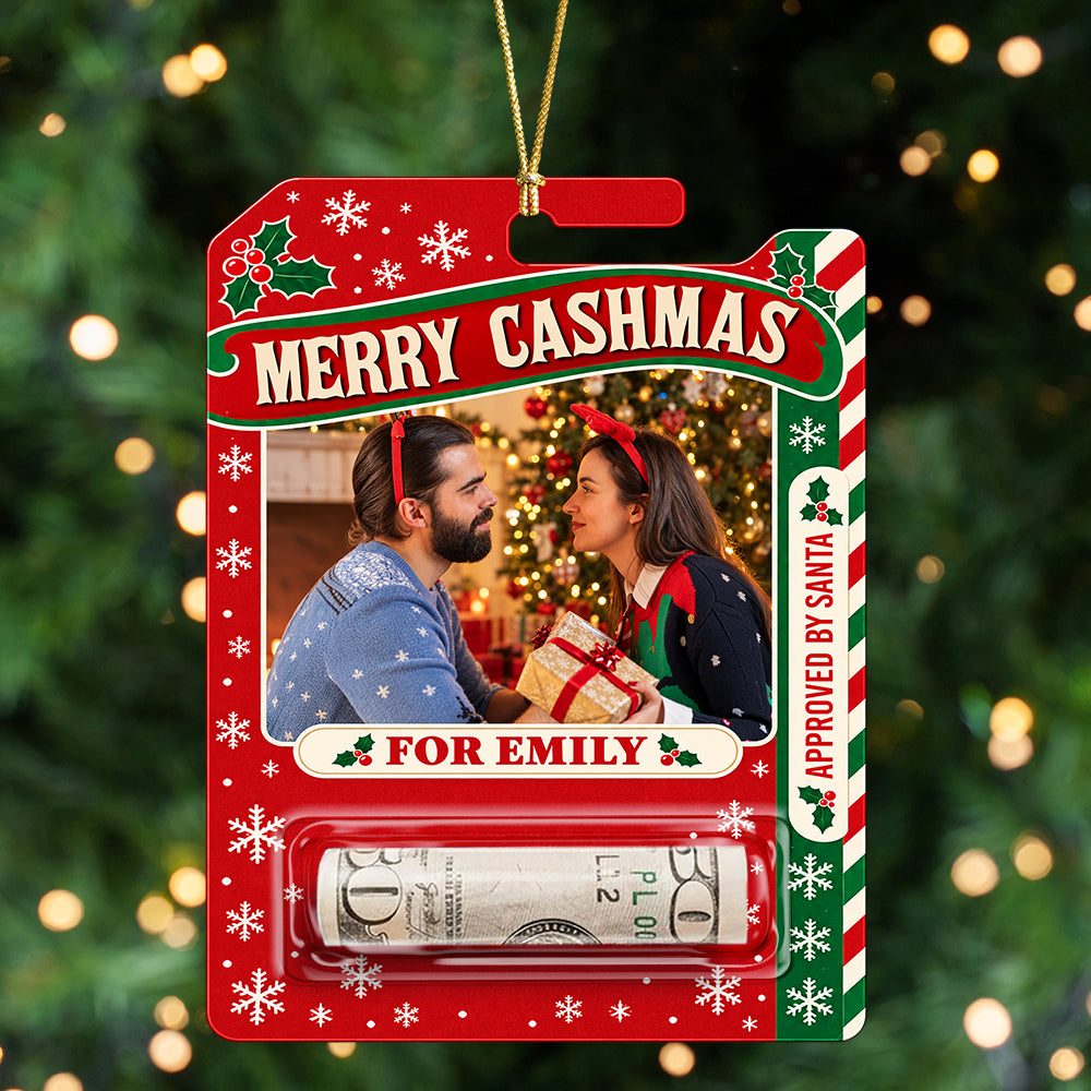 Custom Photo Merry Cashmas Money Holder Ornament TH10 171099