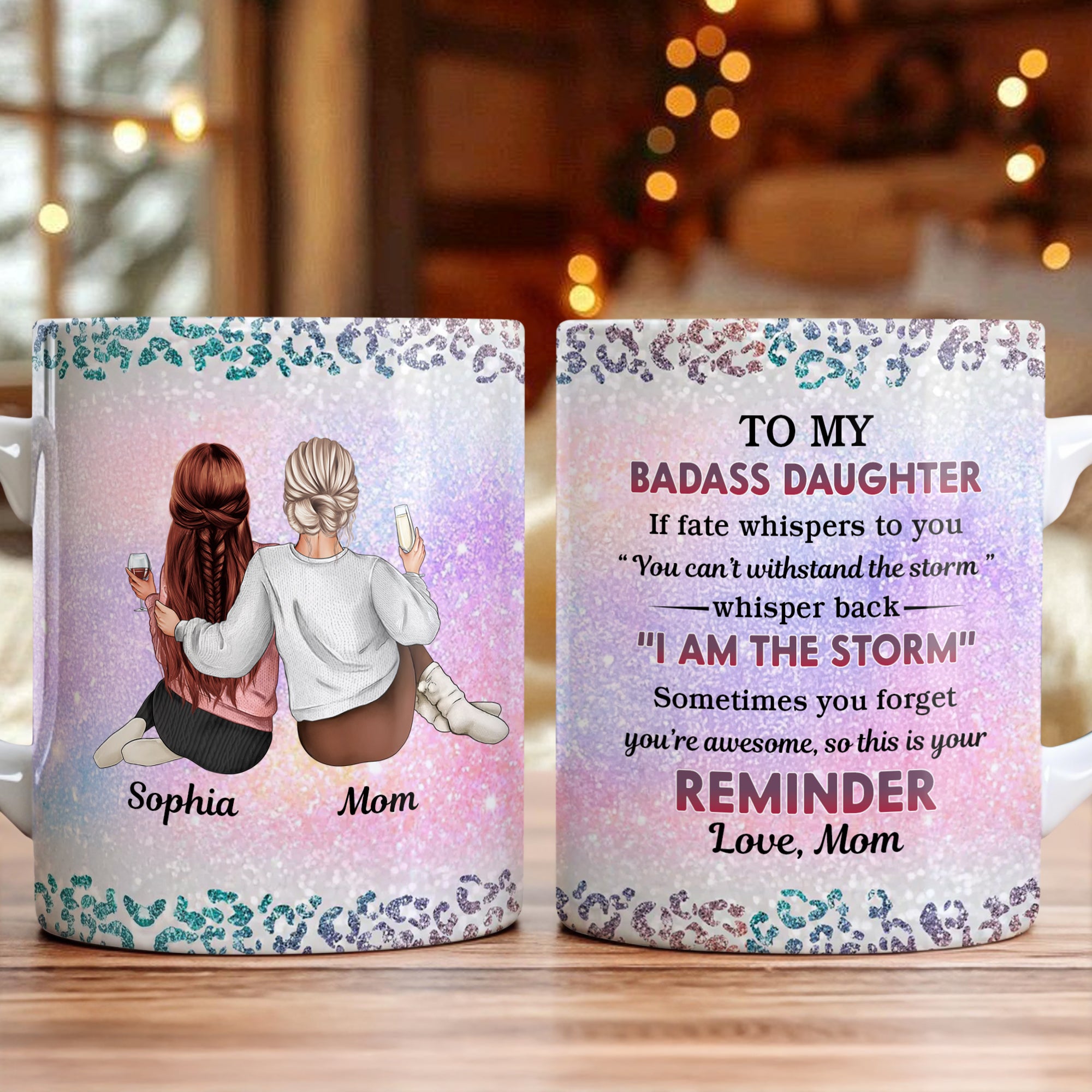From Mom To Badass Daughter Personalized Print Full Mug HA75 897164