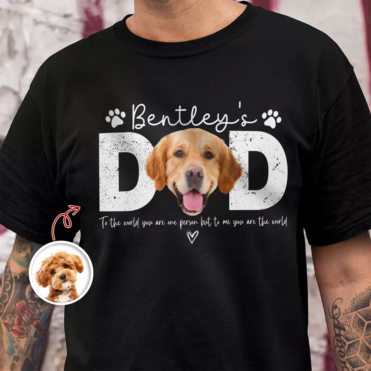 Custom Photo Dog Dad Dark Shirt Fathers Day Gift For Dog Cat Owner HA75 921376
