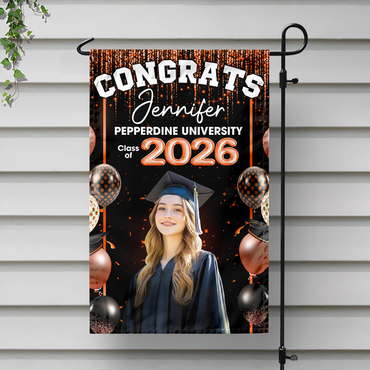 Congrats Class of 2026 Custom Photo And Name Graduation Party Garden Flag CH07 910862
