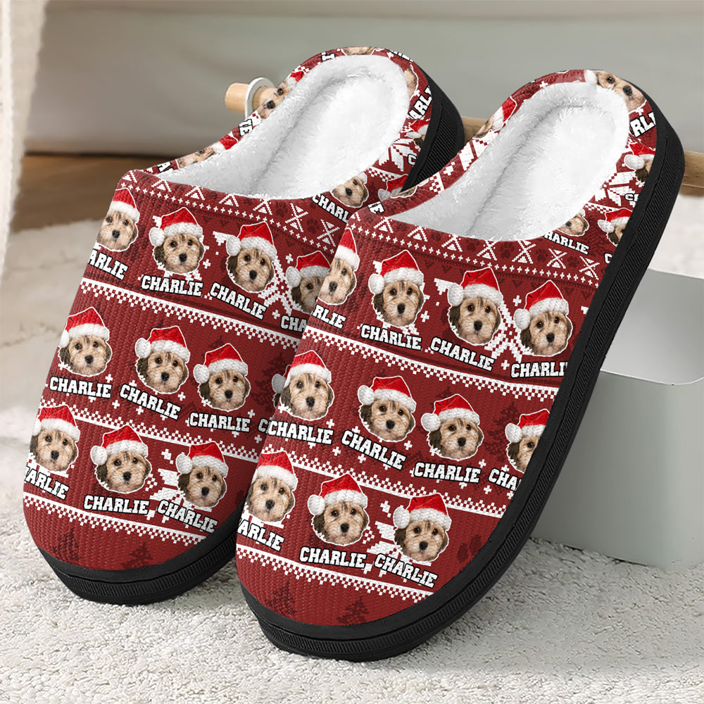 Custom Pet Photo Slipper - Christmas Gift For Dog And Cat Lovers TH10 894451