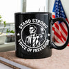 Stand Strong Charlie Kirk - Voice Of Freedom Memorial Black Mug LM32 65535