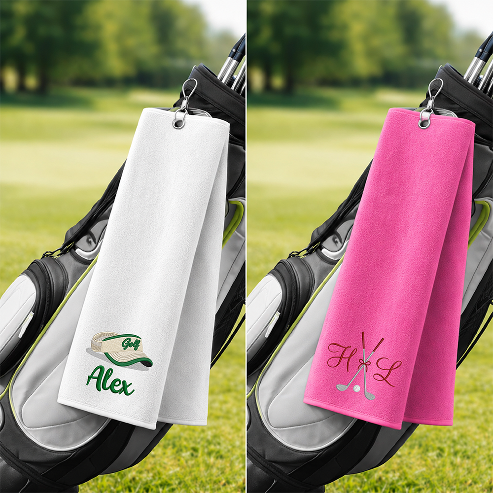 Personalized Embroidered Golf Towel With Custom Name & Initials, Golf Gift For Men & Women CH07 911434