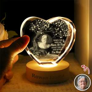 Custom Photo Memorial Engraved Crystal Photo With Light TH10 898241