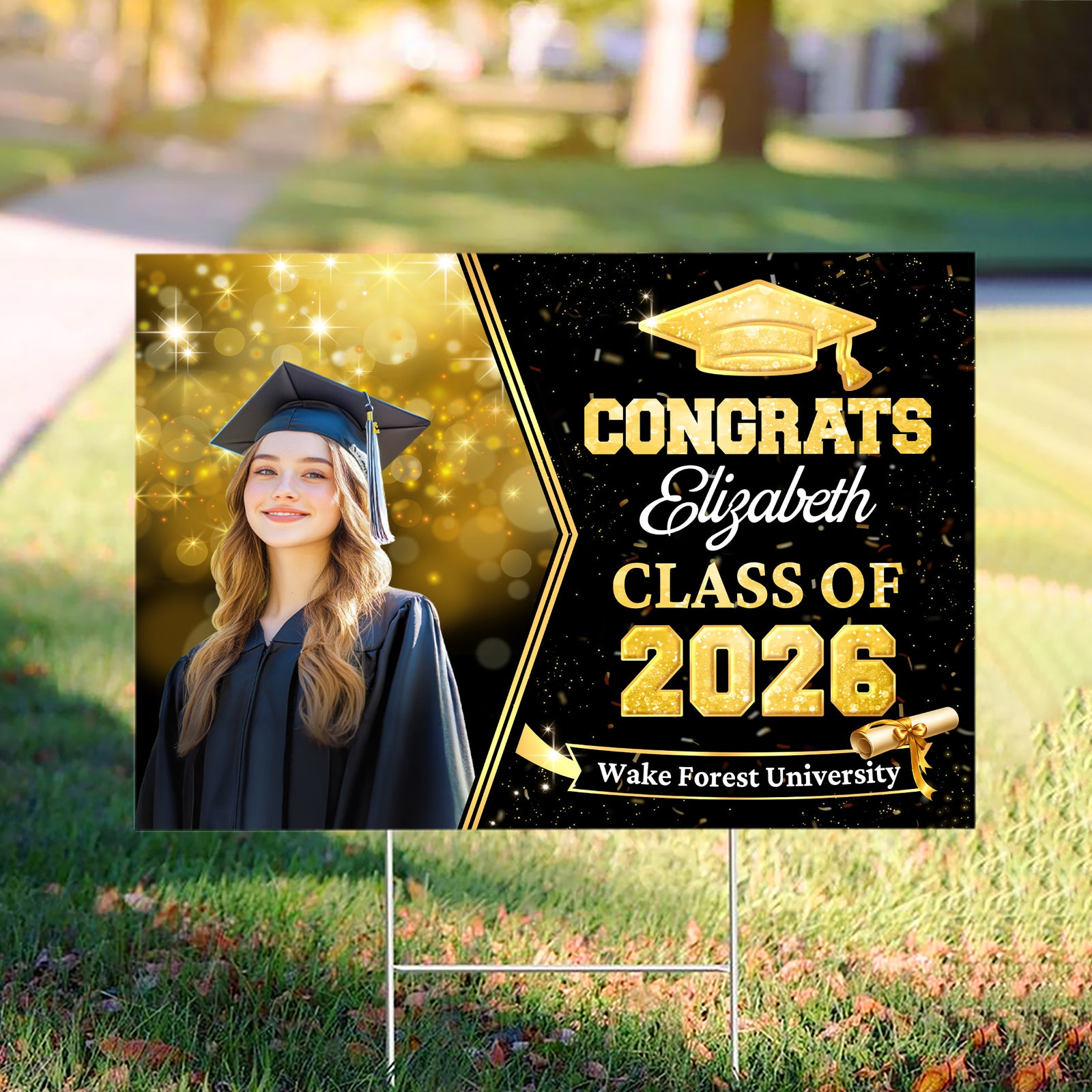 Custom Photo Class of 2026 Yard Sign Graduation Party Decor CH07 899930