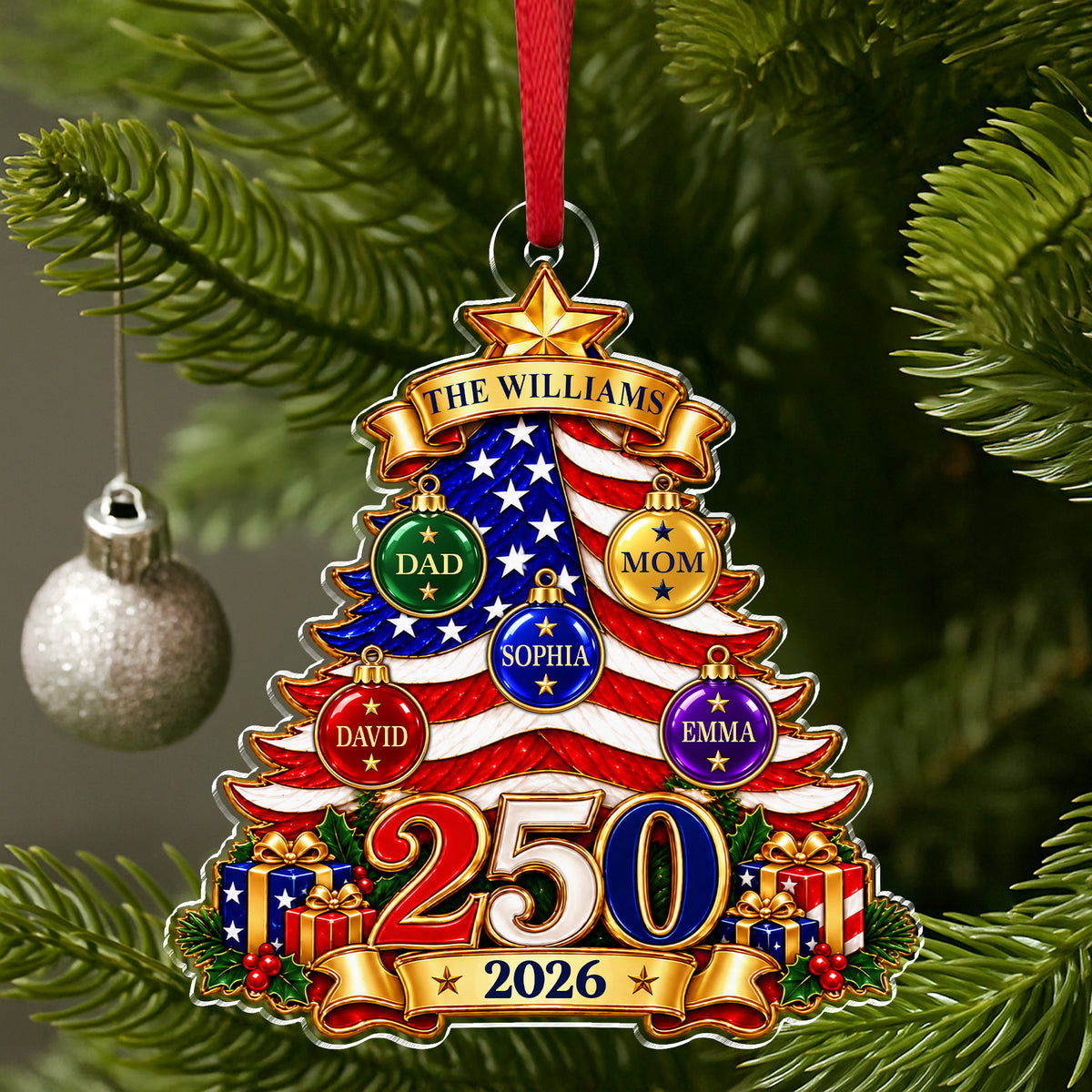 Personalized 250 Years Christmas Acrylic Ornament For Family HO82 903828