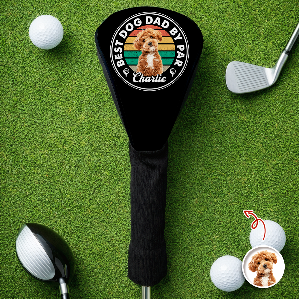 Custom Photo Best Dog Dad By Par Golf Head Cover CH07 911274