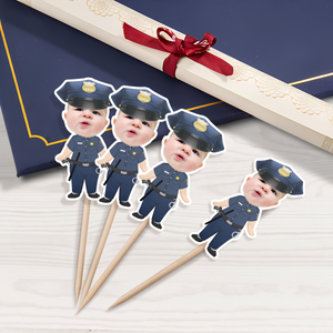 Custom Photo Funny Kid Dream Jobs Decoration Cupcake Toppers HA75 892350