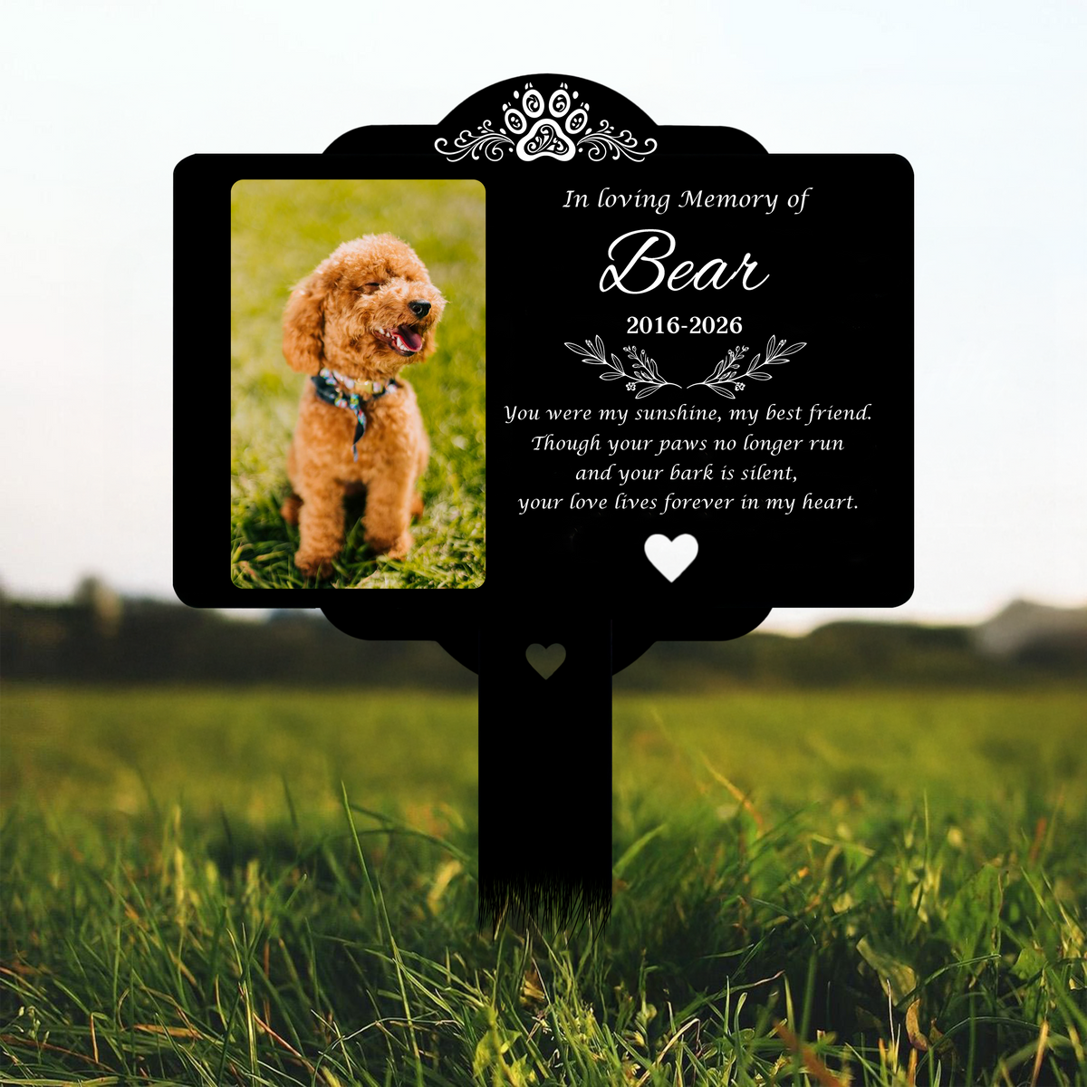 Custom Pet Memorial Photo In Loving Memory Garden Stake CH07 911330