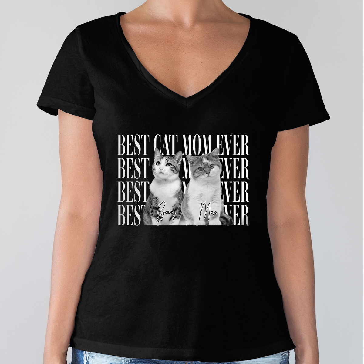Custom Vintage Photo Best Dog Dad Ever, Best Cat Dad Ever Dark Shirt CH07 911536