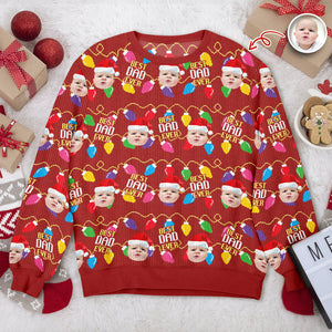 Custom Photo Christmas Best Dad Ever Ugly Sweater Gift For Family HO82 900416