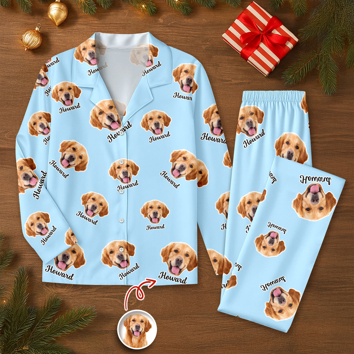 Custom Dog Photo Personalized Cute Puppy Pajamas CH07 899670