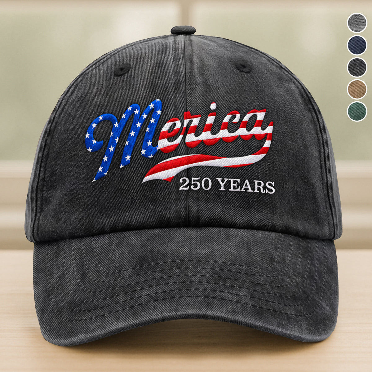 USA Patriotic Merica 250 Years Embroidered Baseball Cap HO82 902888