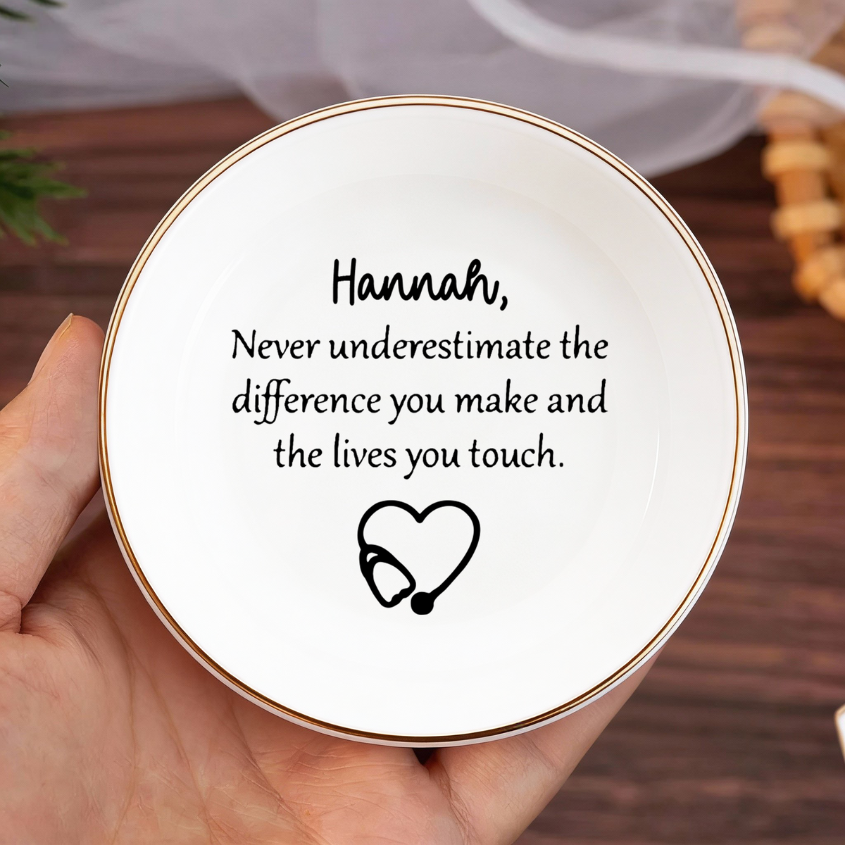 Custom Name Graduation RN BSN Nursing Grad Jewery Dish HO82 901736