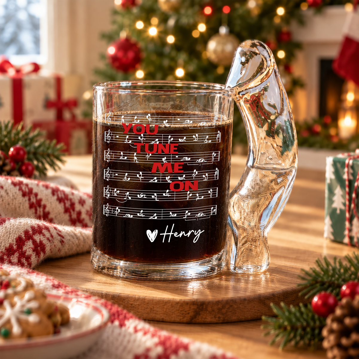 You Tune Me On, Funny Music Personalized Adult Naughty Glass Mug CH07 180684
