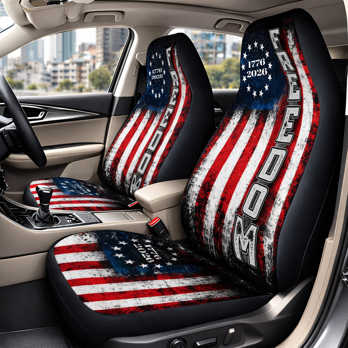 American Betsy Ross Flag Freedom Independence Car Seat Cover LM32 899503