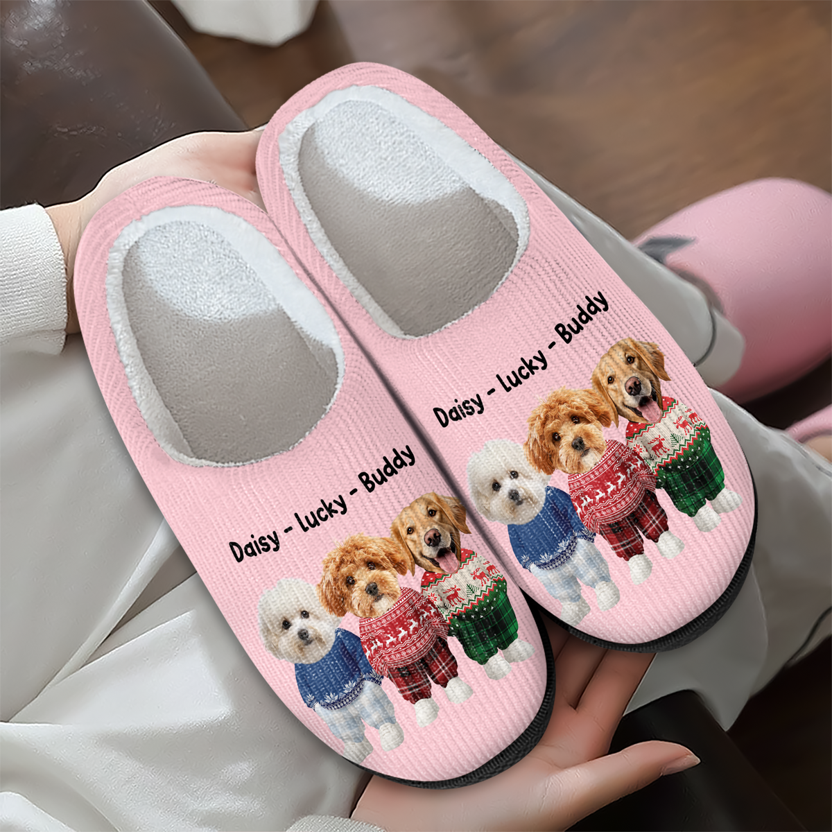Custom Dog Photo Slippers Christmas Gift For Dog Lovers TH10 896773