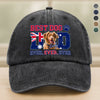 Custom Photo Best Dog Mom Dad Ever Ever Ever With Australian Flag Washed Denim Baseball Cap Gift For Dad, Birthday Gifts HO82 894384