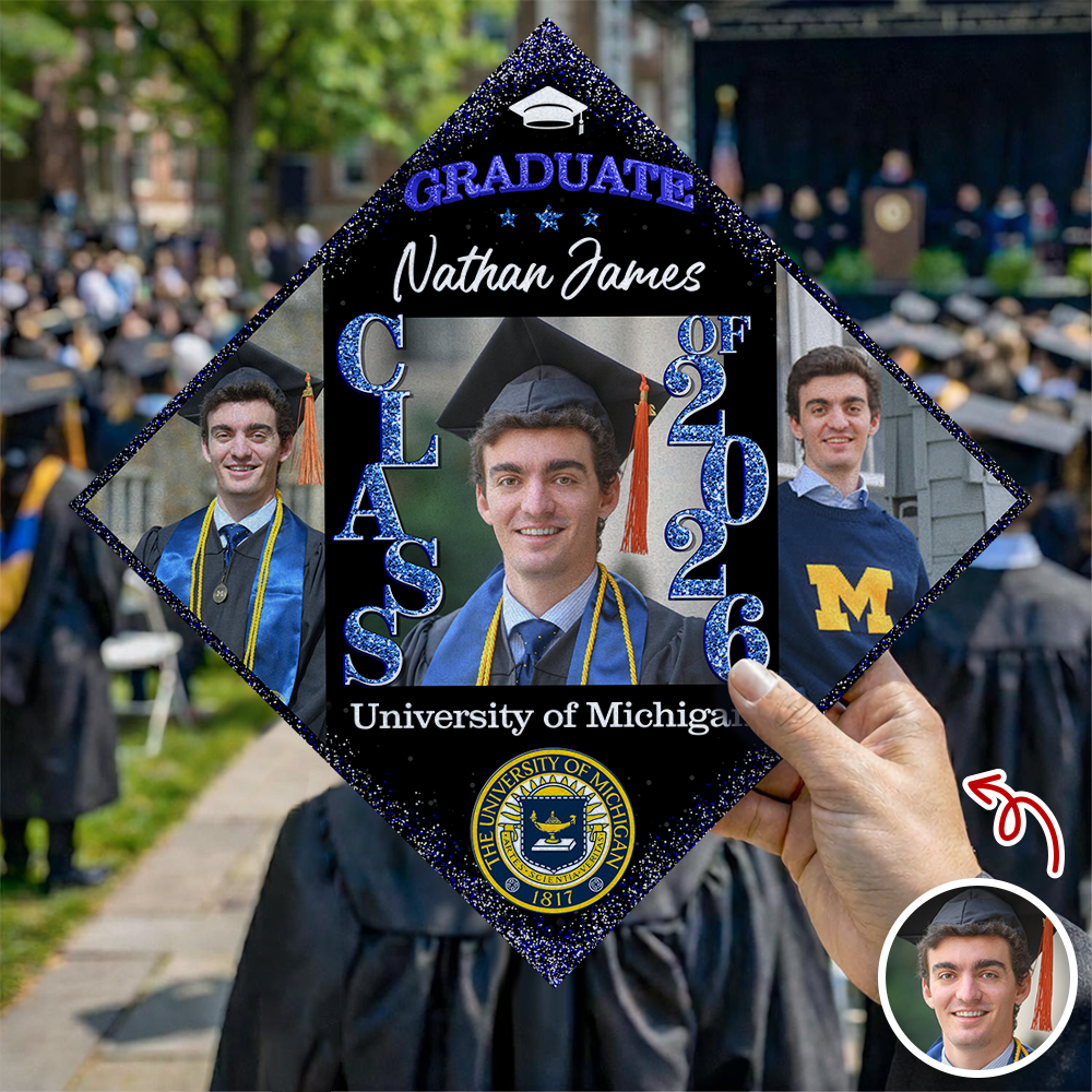Personalized Graduation Cap Topper Class of 2026 – Custom Grad Cap Decoration HO82 901740