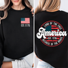 America Est. 1776 Land Of The Free Because Of The Brave Front & Back Dark Shirt LM32 669239