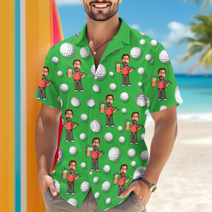 Custom Face Golf Hawaii Shirt Gift For Golfer, Golf Lovers HA75 898748