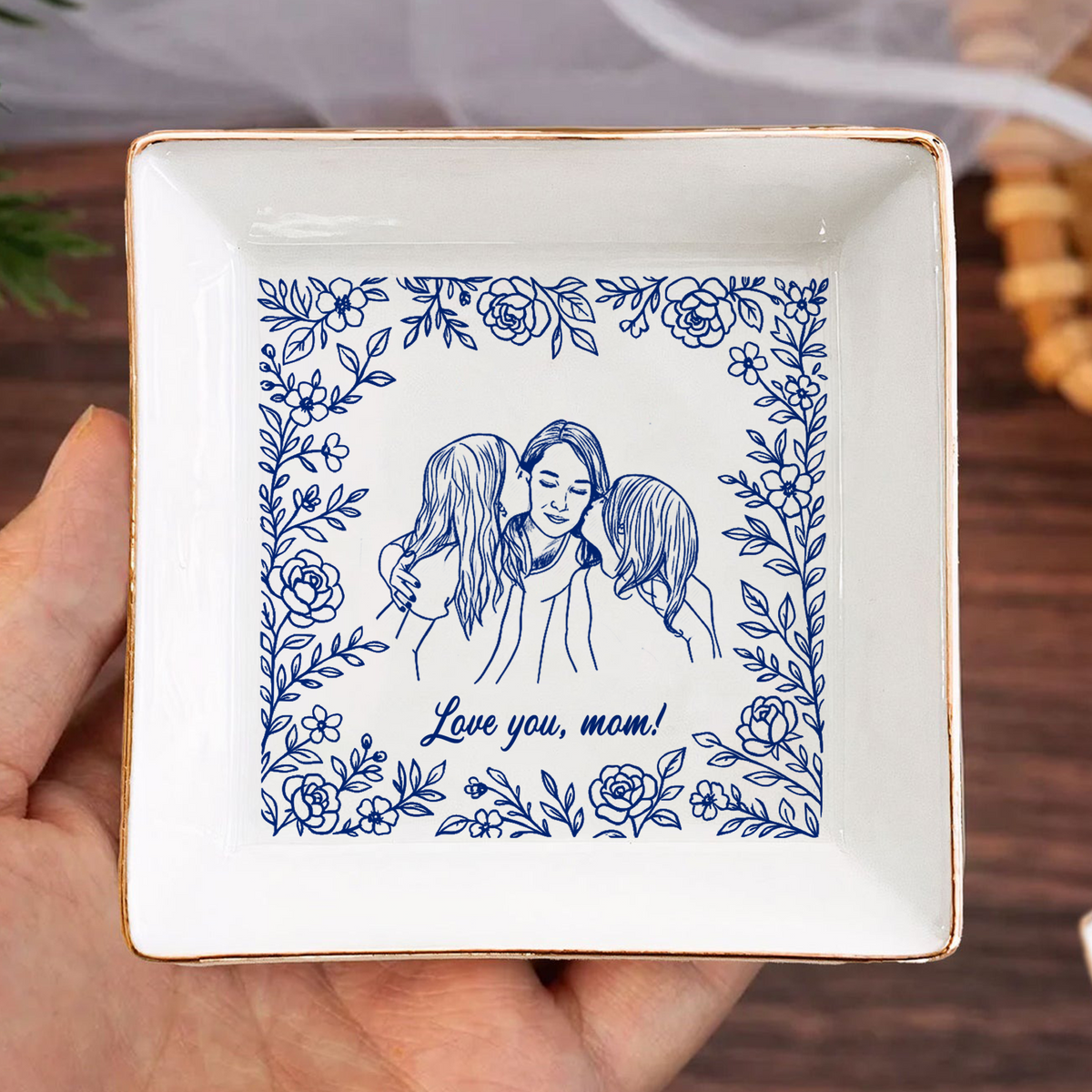 Custom Photo Mom Nana Jewelry Dish Gift For Mother’s Day HO82 901546