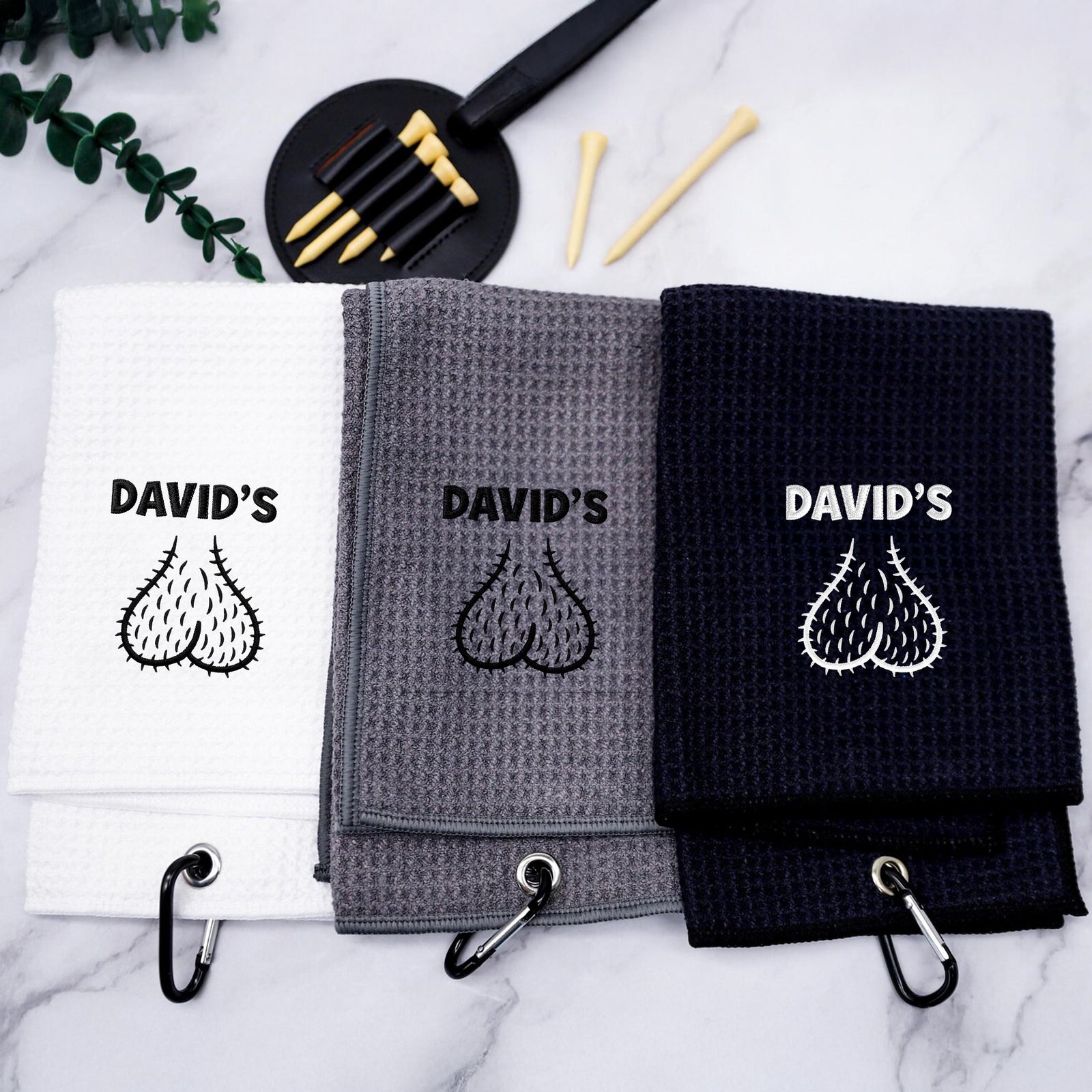 Personalized Funny Golf Embroidered Golf Towel for Golfer, Golf Ball Marker HA75 898642