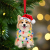 Custom Pet Photo Christmas Light Acrylic Ornament, Personalized Holiday Keepsake LM32 670013