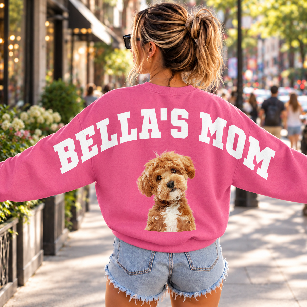 Custom Dog Dad Mom Photo Shoulder to Shoulder Shirt For Dog Lovers CH07 180936