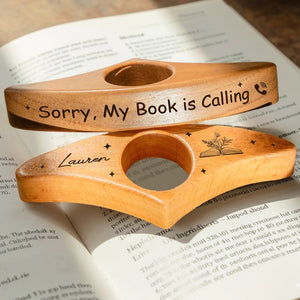 Sorry, My Book is Calling Personalized Engraved Book Page Holder Funny Gifts For Book Lovers CH07 899558