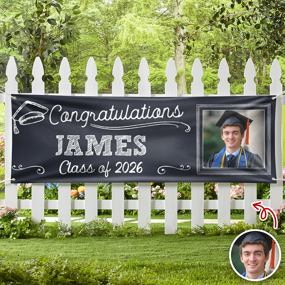 Personalized Photo Graduation Banner - 2026 Graduation Party Decorations HO82 901738