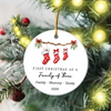 Personalized First Christmas As A Family Ceramic Ornament, Special Keepsake For The Family TH10 171449