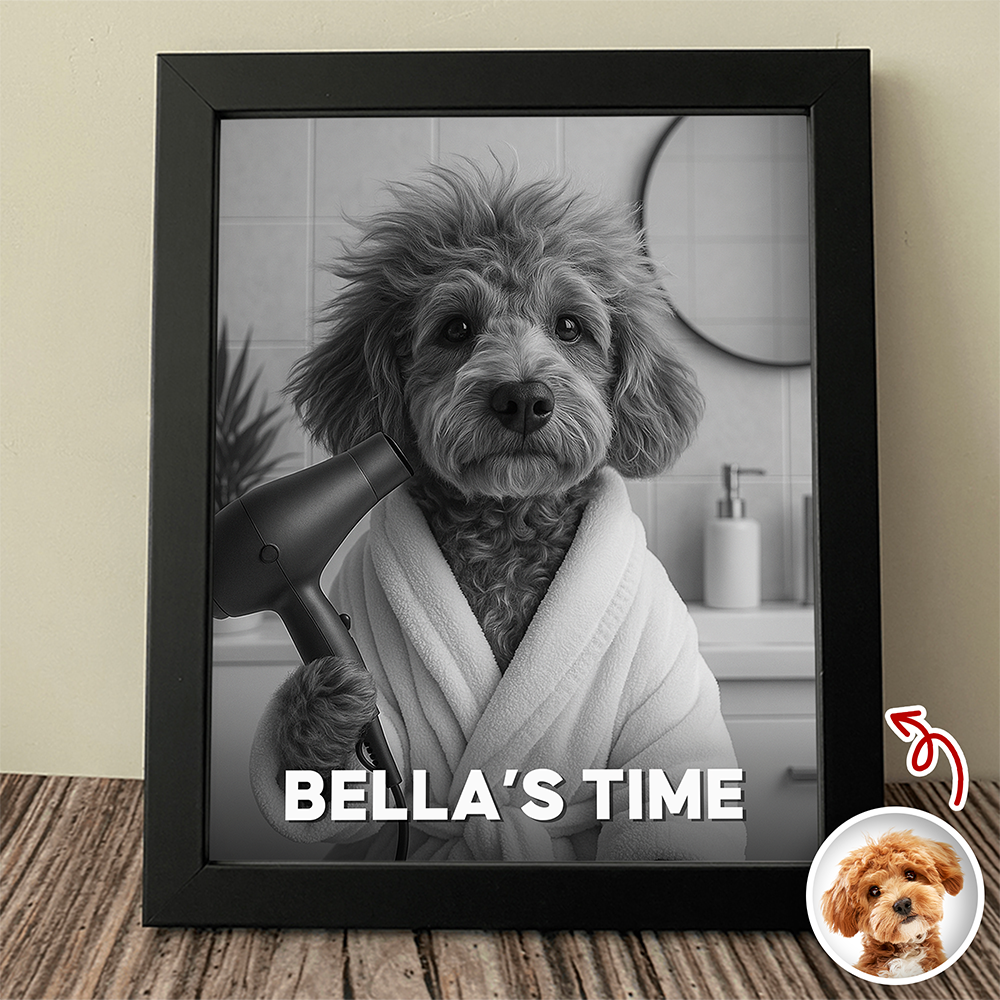 Custom Funny Photo Dog's Relax Time Picture Frame Gift For Dog Lovers LM32 895059