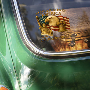 America 250th Anniversary Patriot Eagle With  Statue Of Liberty Car Window Decal Sticker HO82 900866