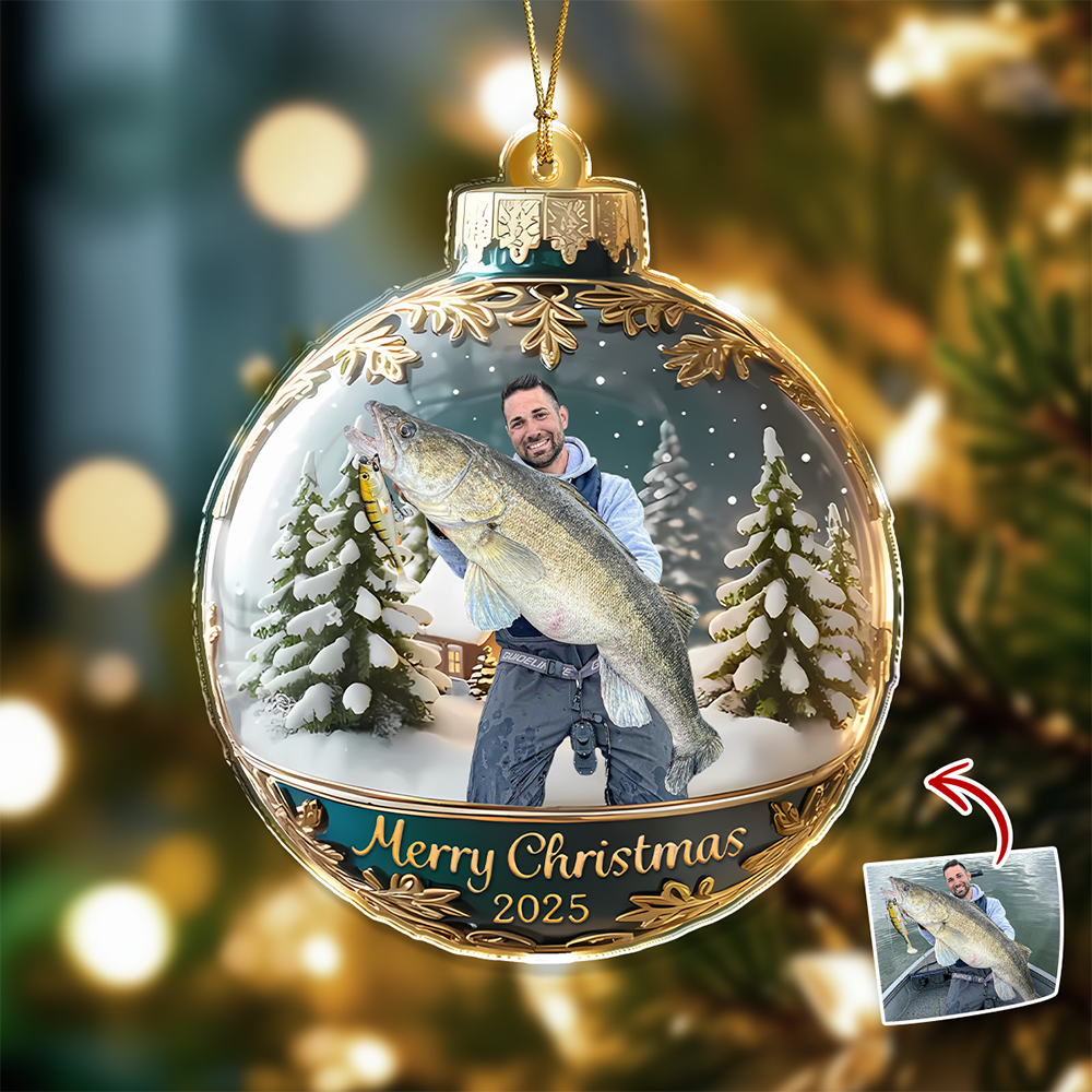 Custom Photo Acrylic Ornament Personalized Christmas Gifts For Fishing Lovers HA75 898380