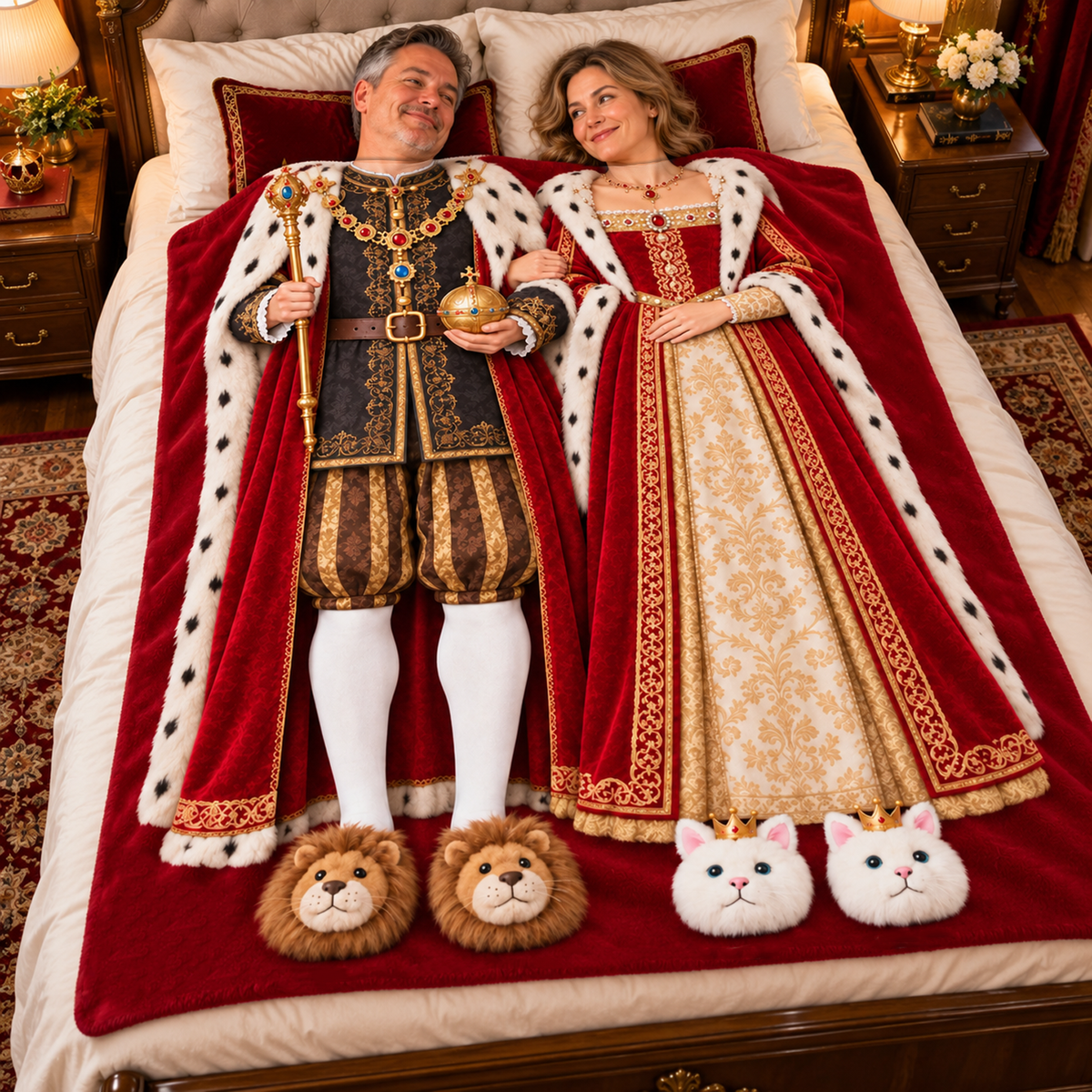 Personalized My King And My Queen Blanket, Anniversary Wedding Gifts CH07 180888