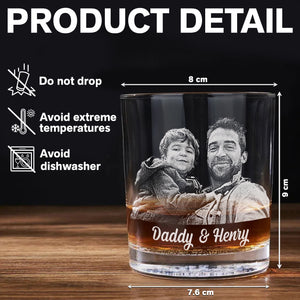 Custom Photo Daddy Having Us Is The Only Gift You Need Whiskey Glass LM32 893549