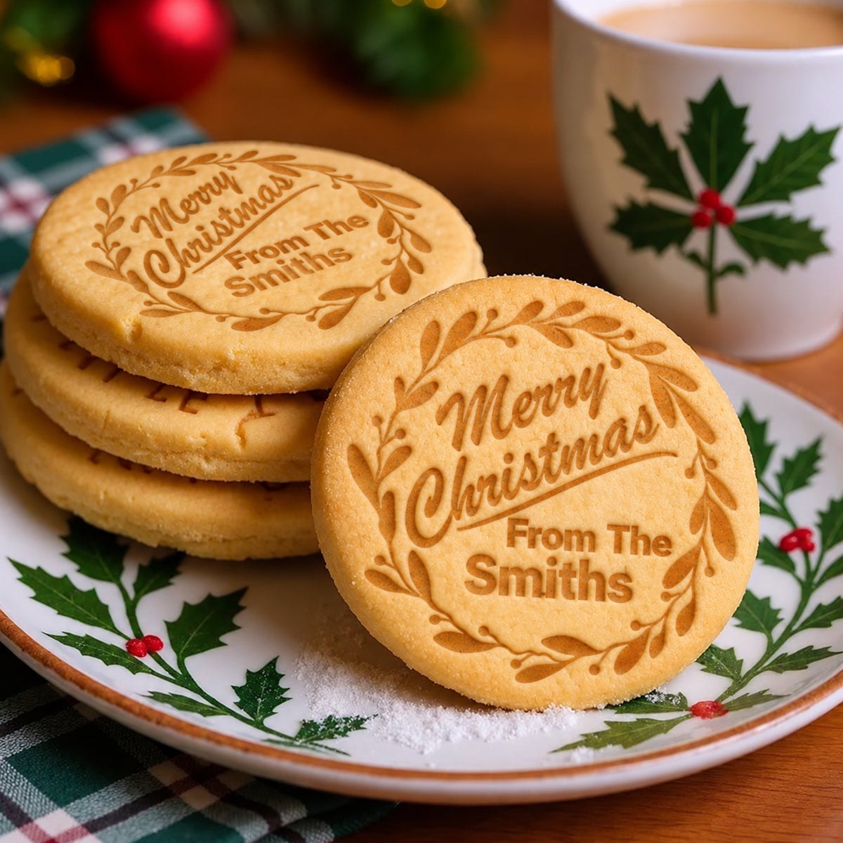 Personalized Family Name Merry Christmas Cookie Stamp HA75 922030