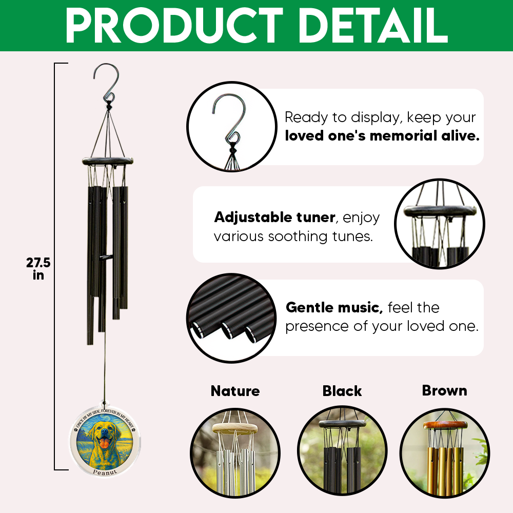 Custom Dog Art Photo If Love Could Have Saved You Memorial Acrylic Wind Chimes LM32 893925