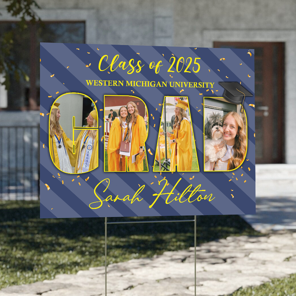 Custom Photo On Graduation Yard Sign TH10 892475
